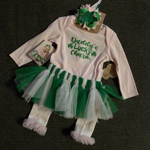 Daddy’s Lucky Charm 4 Piece Outfit. ☘️ Size 6m.